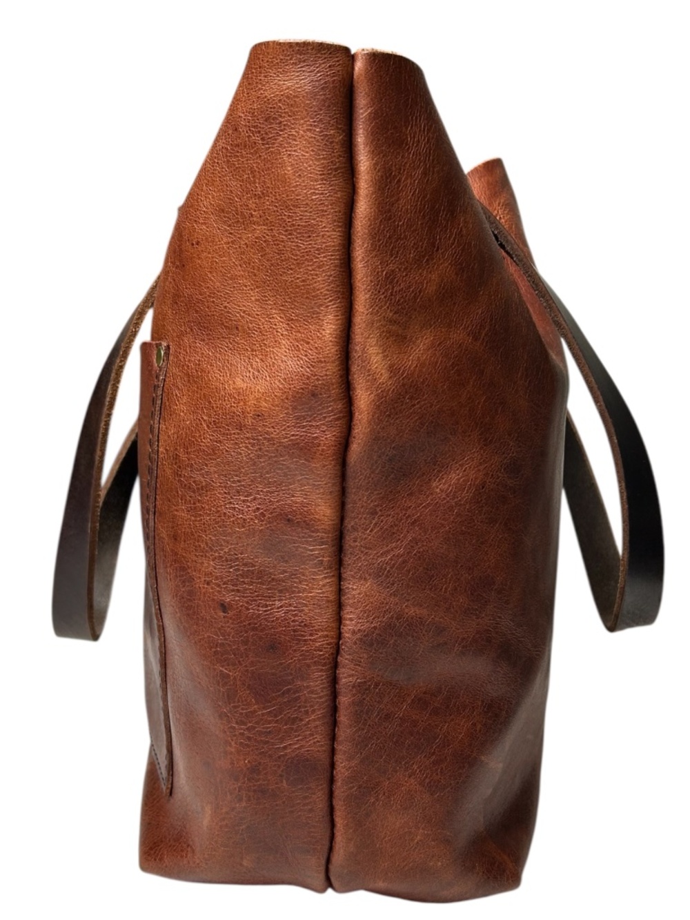 Portland Leather Goods Medium Tote Full Grain Leather Patina Brown - Picture 6 of 14